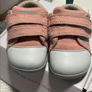 Pink and White Baby Shoes